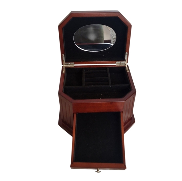 Vintage Bombay Company Mahogany Jewelry Box - Picture 2 of 14